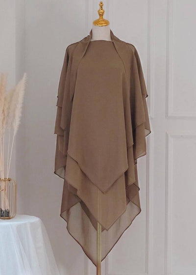 3 LAYERED KHIMAR | COLLER BROWN