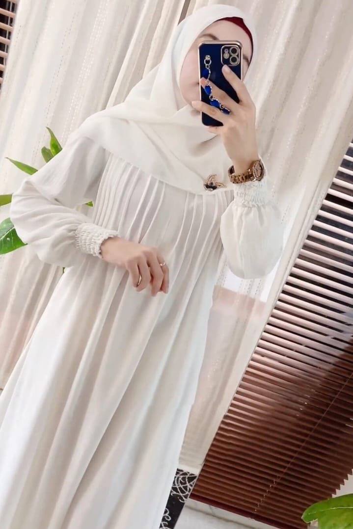 ZOYA PINTEX ABAYA | WHITE