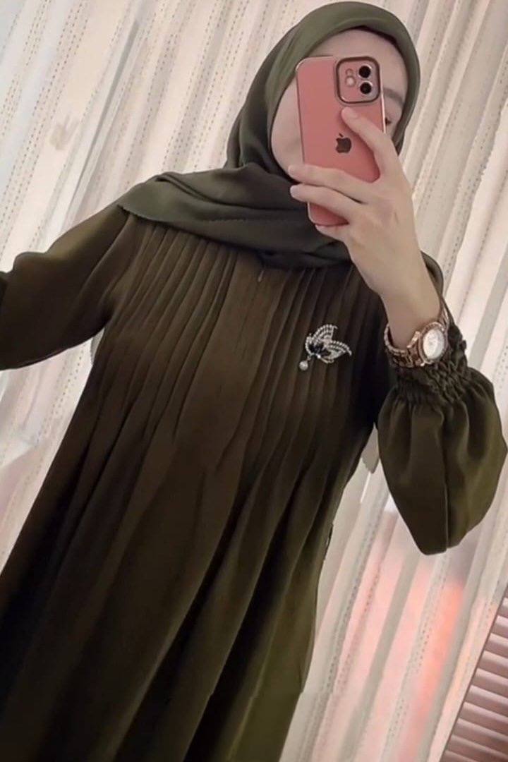 ZOYA PINTEX ABAYA | OLIVE
