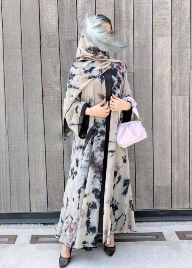 TAI DIE DOUBLE SHRUG ABAYA | WHITE