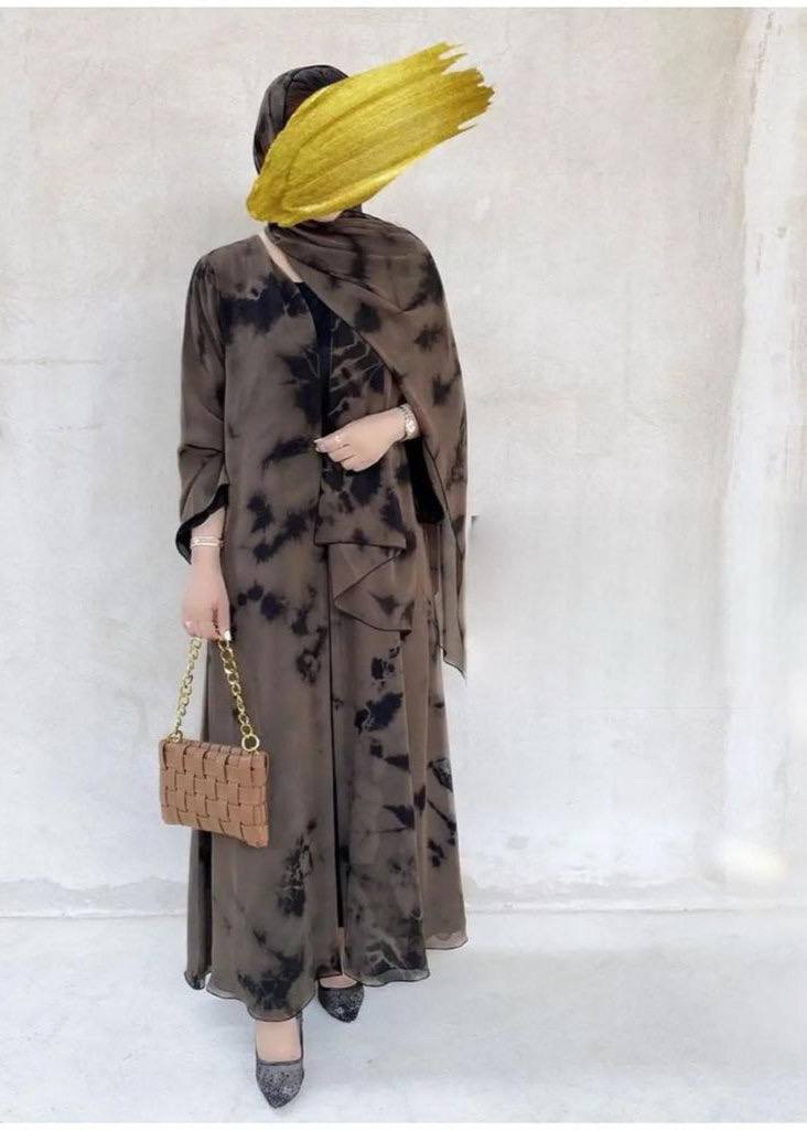 TAI DIE DOUBLE SHRUG ABAYA | BROWN
