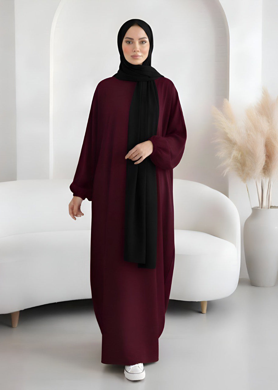MEHREEN KAFTAN ABAYA | MAROON