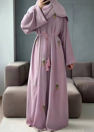 MANTASHA FRONT OPEN ABAYA | P-NUDE