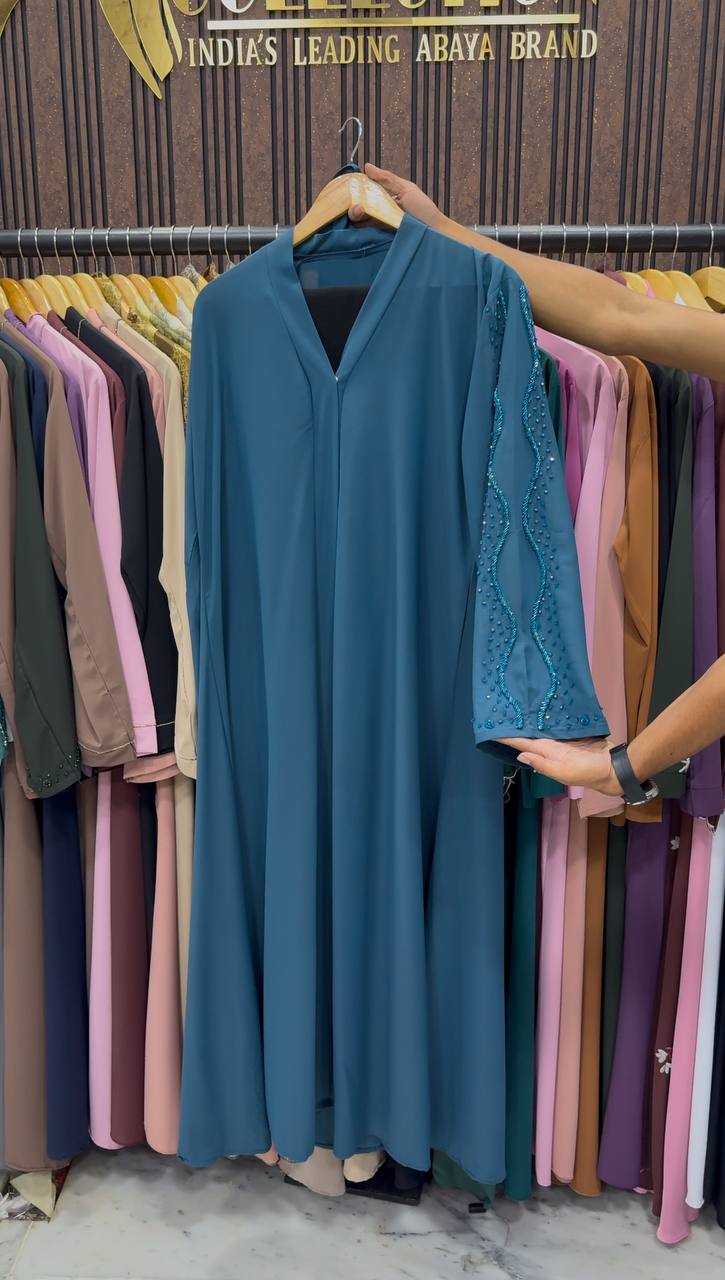 Rafiya Premium Korean Abaya - BLUE