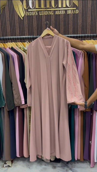 RAFIYA PREMIUM KOREAN ABAYA | PEACH