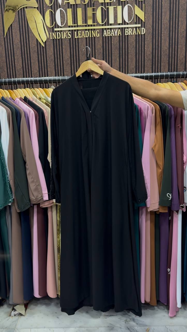 Rafiya Premium Korean Abaya - BLACK