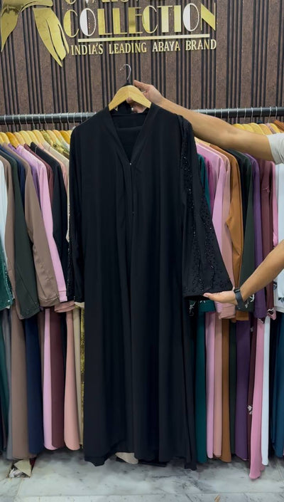 RAFIYA PREMIUM KOREAN ABAYA | BLACK