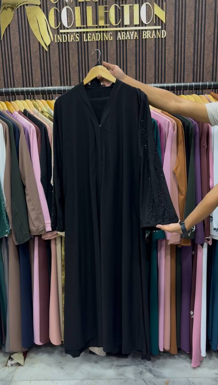 Rafiya Premium Korean Abaya - BLACK