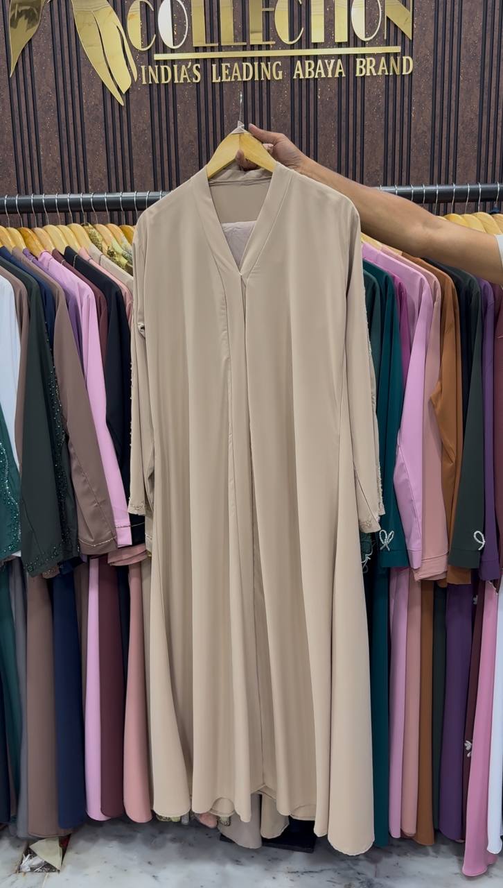 Rafiya Premium Korean Abaya - NUDE