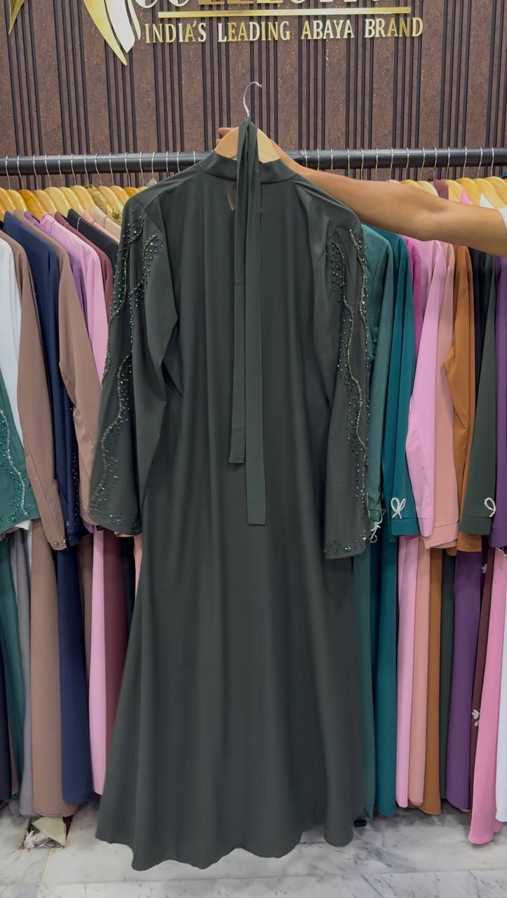 Rafiya Premium Korean Abaya - OLIVE