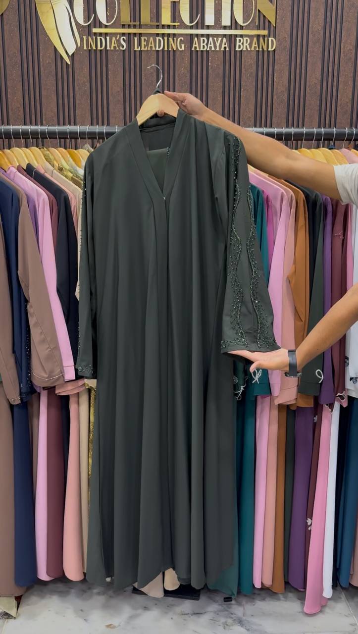 Rafiya Premium Korean Abaya - OLIVE
