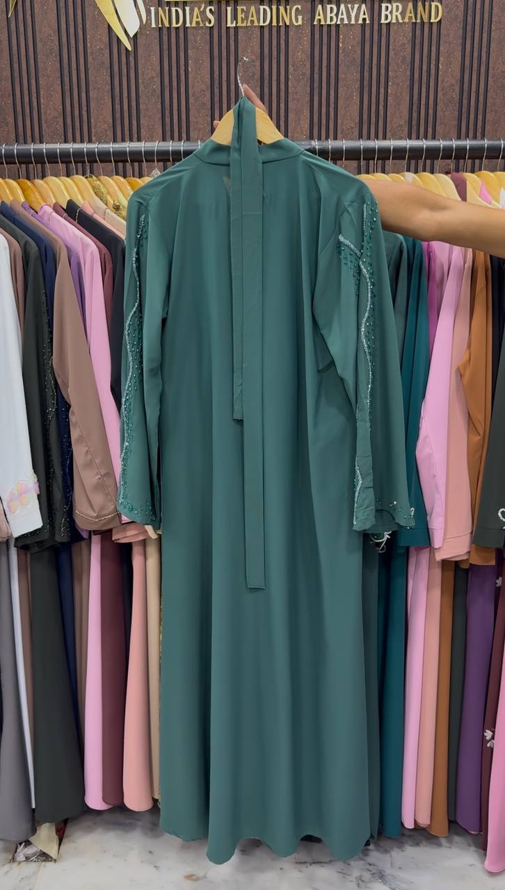 Rafiya Premium Korean Abaya - SKY GREEN
