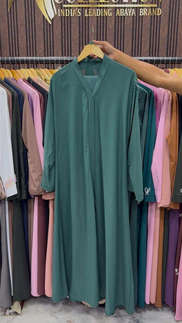Rafiya Premium Korean Abaya - SKY GREEN