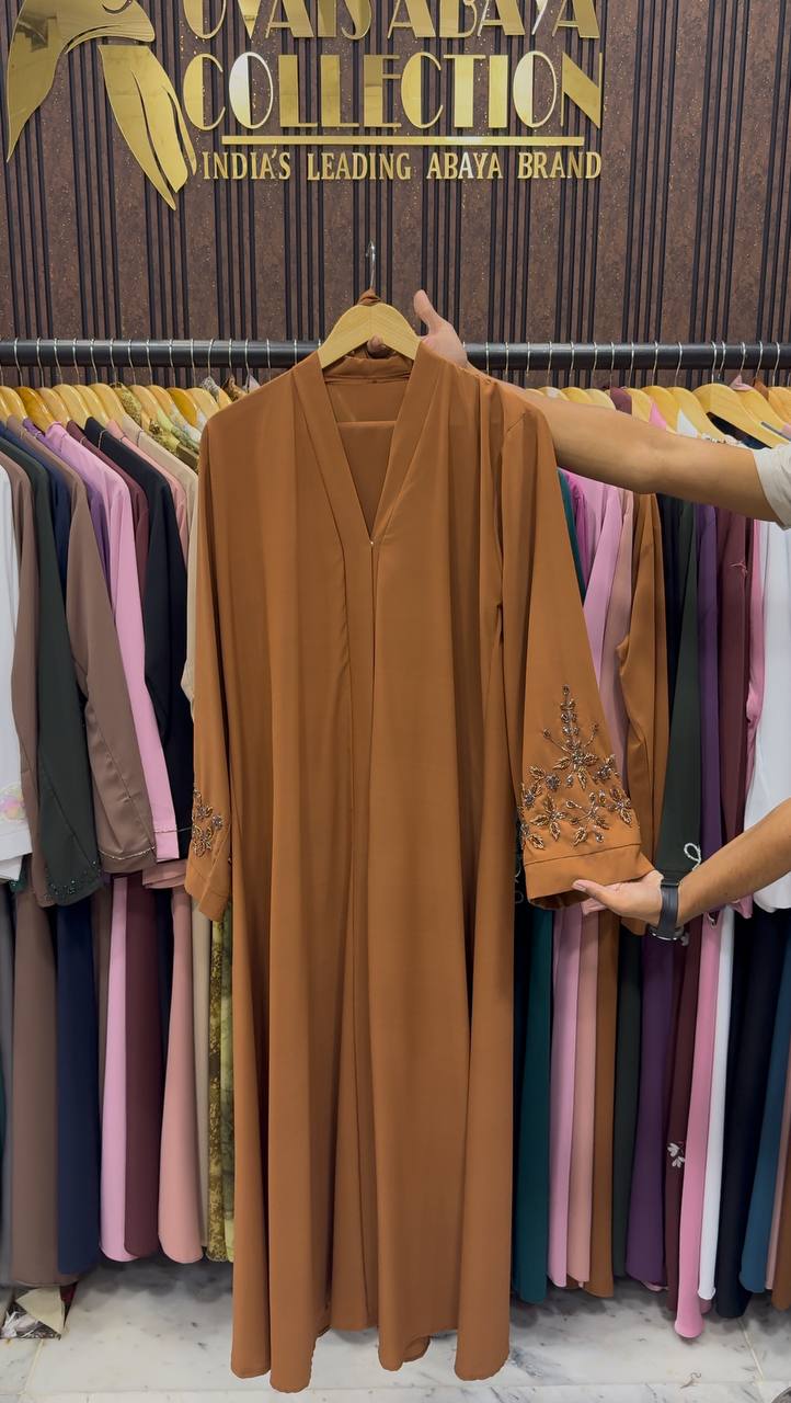 Rimsha Elegant Modest Wear Abaya - COPPER