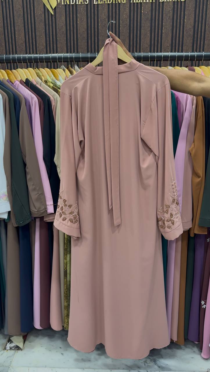 Rimsha Elegant Modest Wear Abaya - PEACH