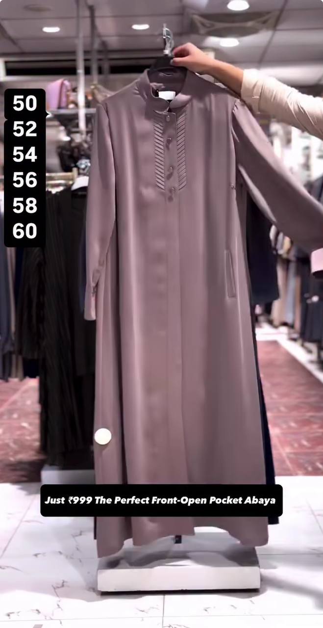 AYLA POCKET ABAYA | FLAMINGO