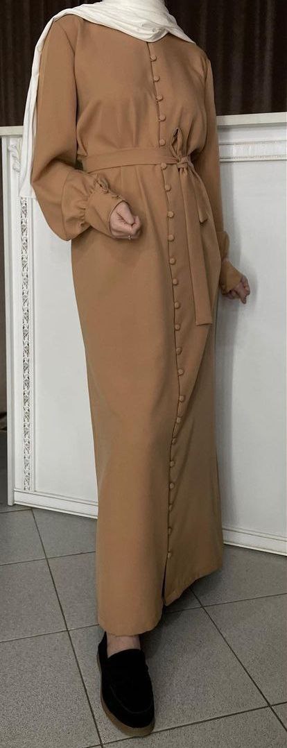 Ayesha Front Open buttons knot Abaya ( SPL GOLDEN )