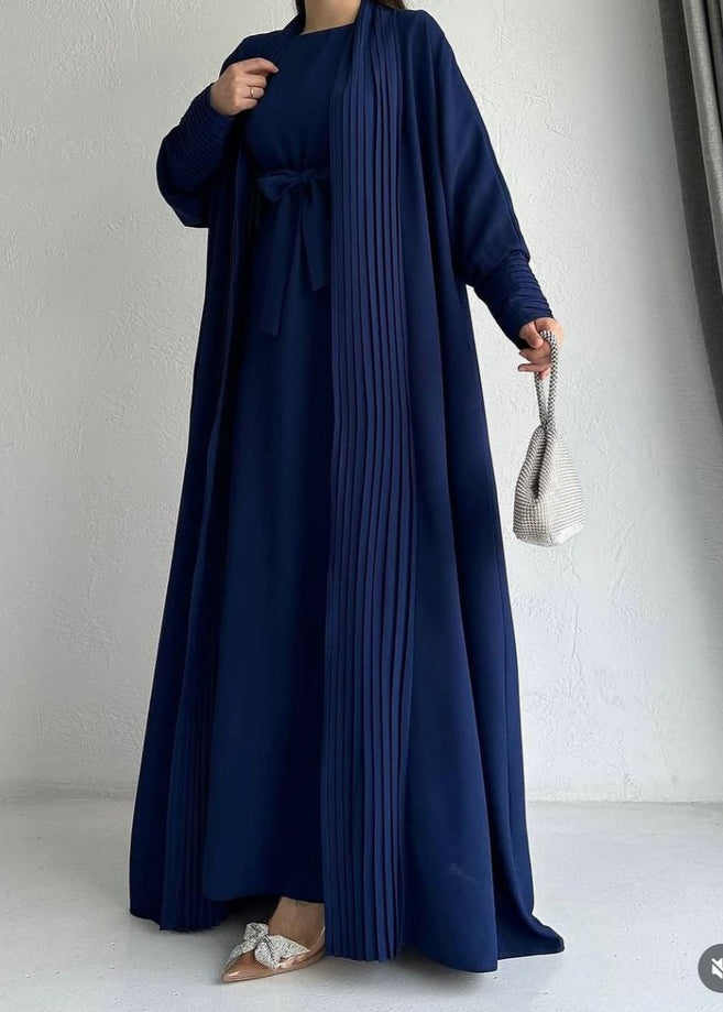 AMEERAH DOUBLE SHRUG ABAYA | TEAL