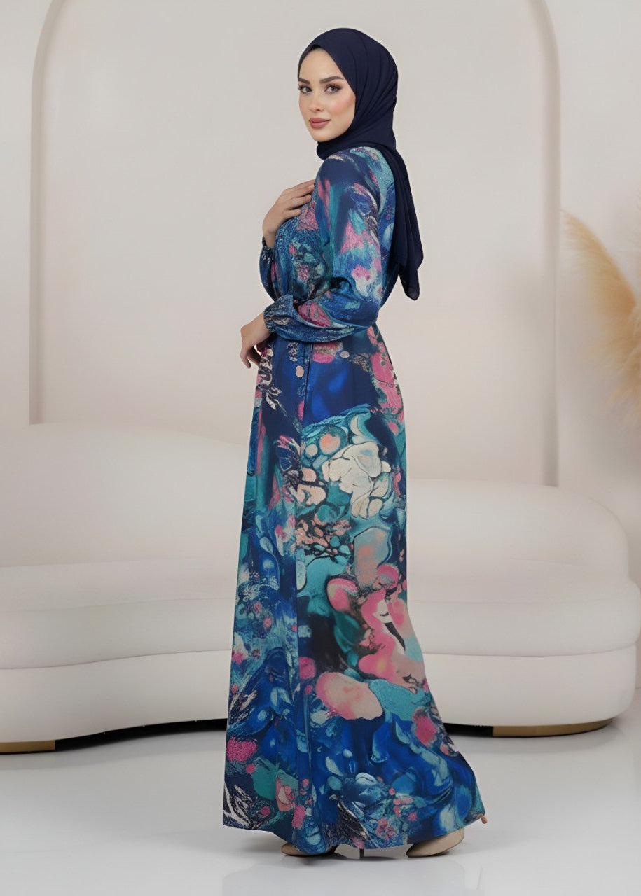 ALIZA PRINTED ABAYA | SHADE 5