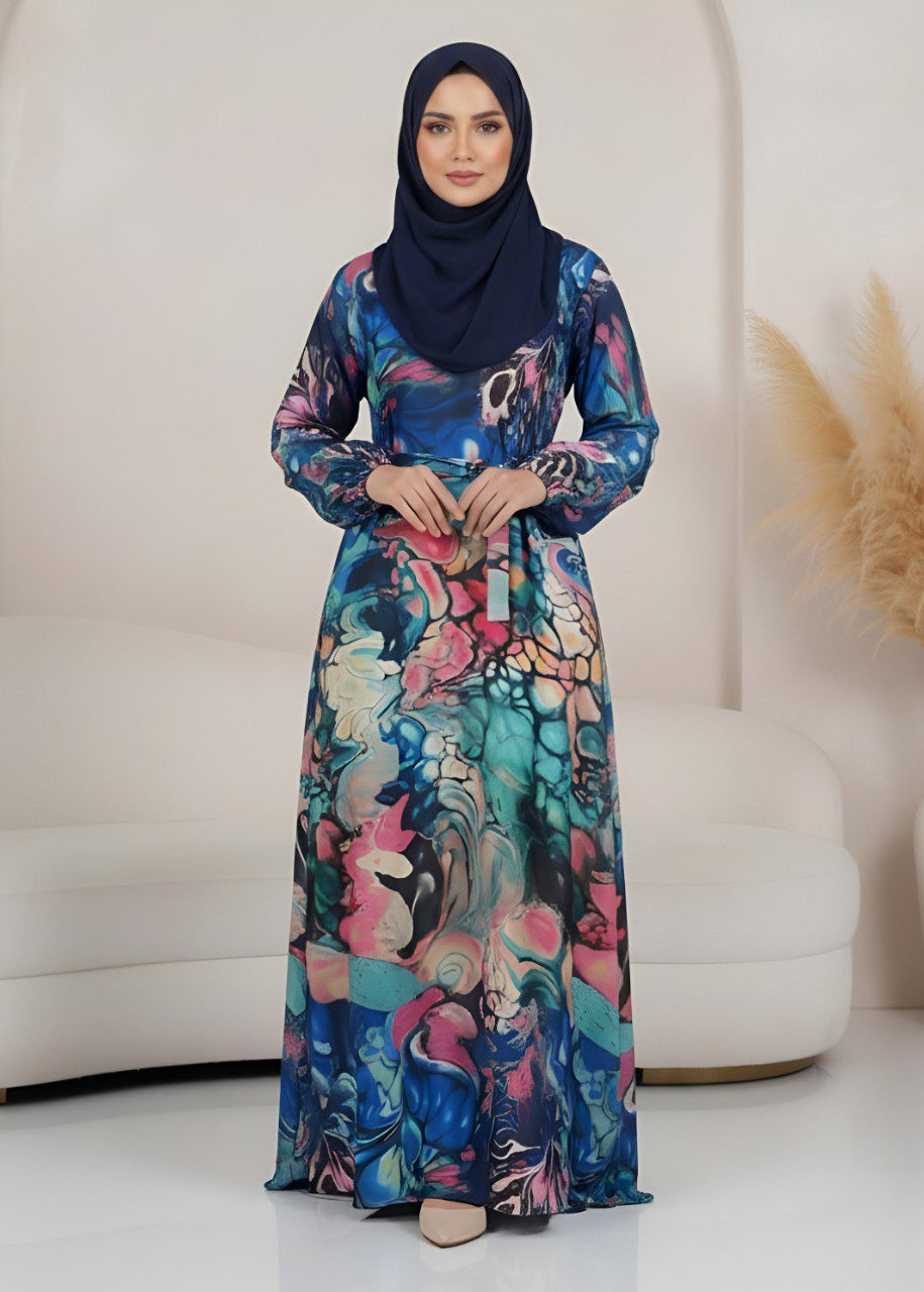 ALIZA PRINTED ABAYA | SHADE 5