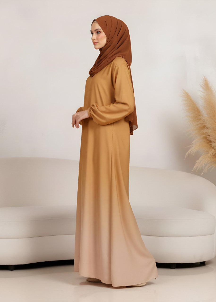 ALIZA ORIGNAL PLAIN ABAYA | GOLDEN