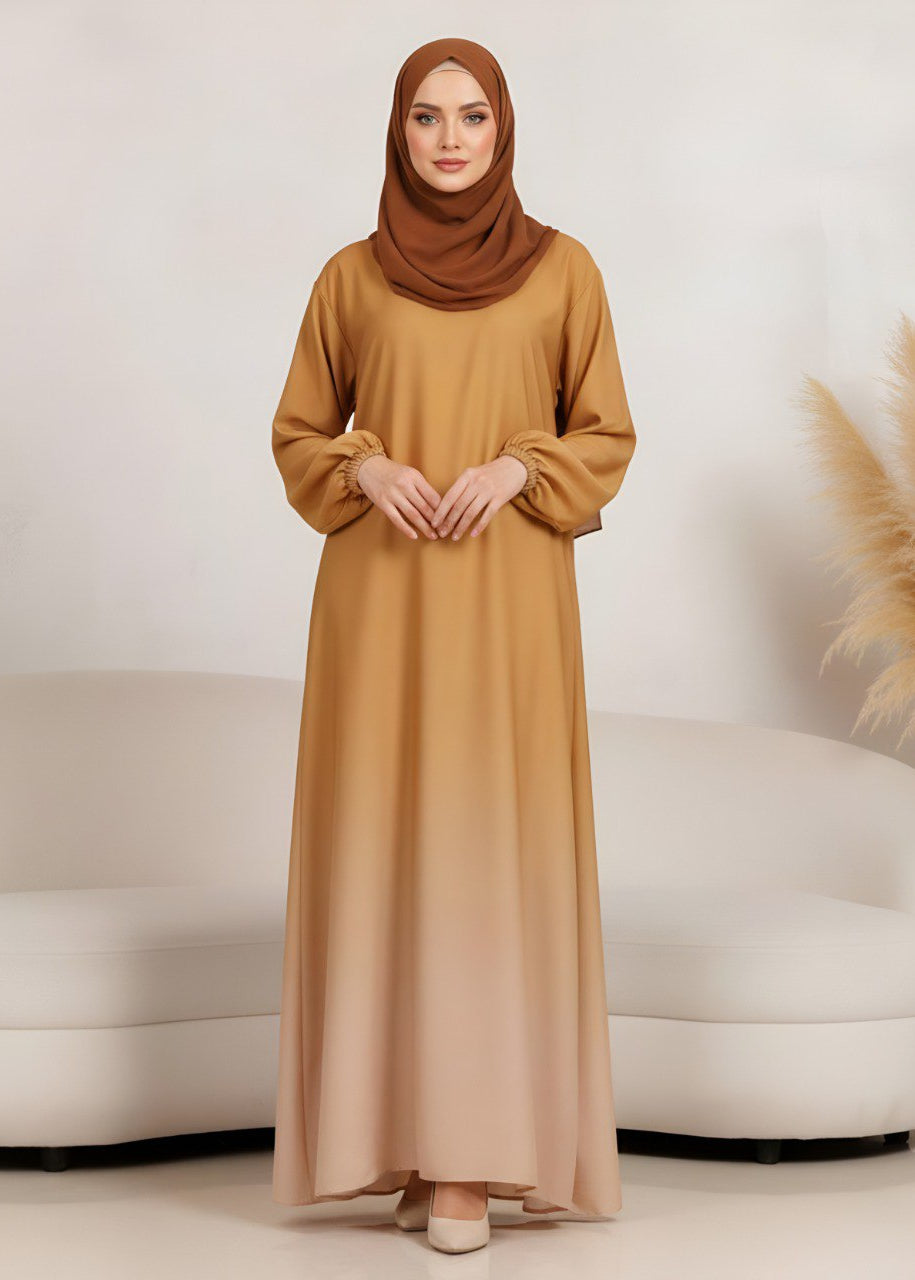 ALIZA ORIGNAL PLAIN ABAYA | GOLDEN
