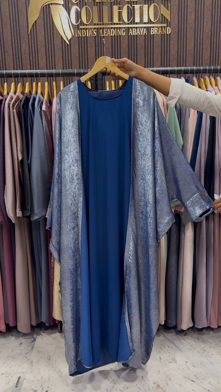 AL-HURIYA DOUBLE SHRUG ABAYA | NAVY BLUE
