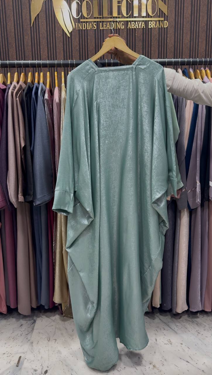 AL-HURIYA DOUBLE SHRUG ABAYA | SEA GREEN