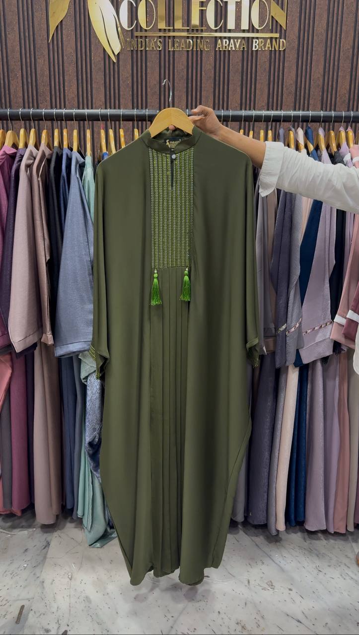 MEERUB KAFTAN ABAYA | OLIVE