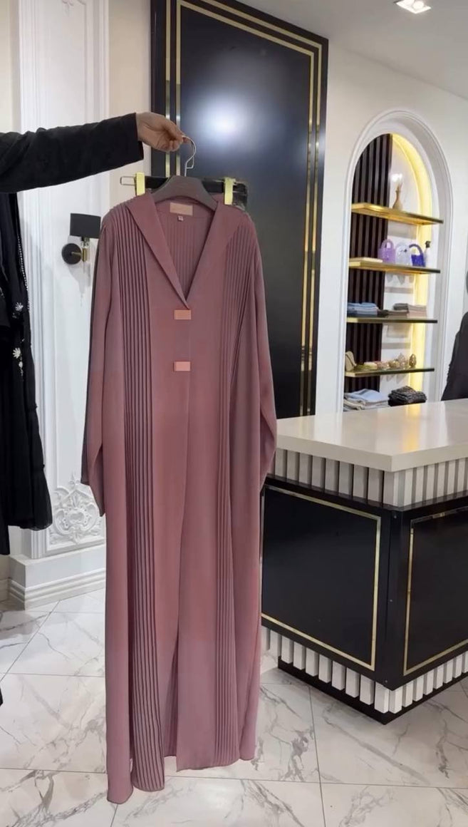AYZAL FRONT OPEN ABAYA | SPL BROWN