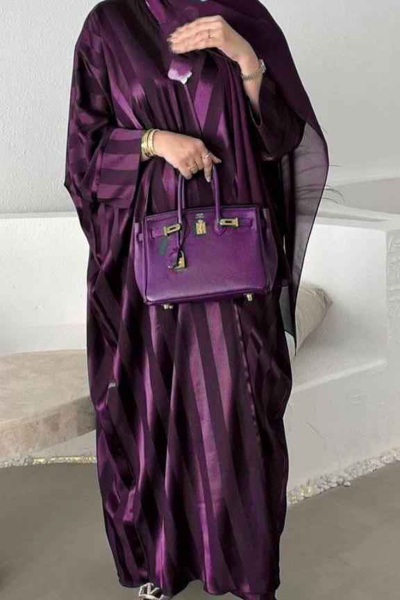 Anabia Turkish Basic Kaftan Abaya WINE ( NEW LAUNCH )