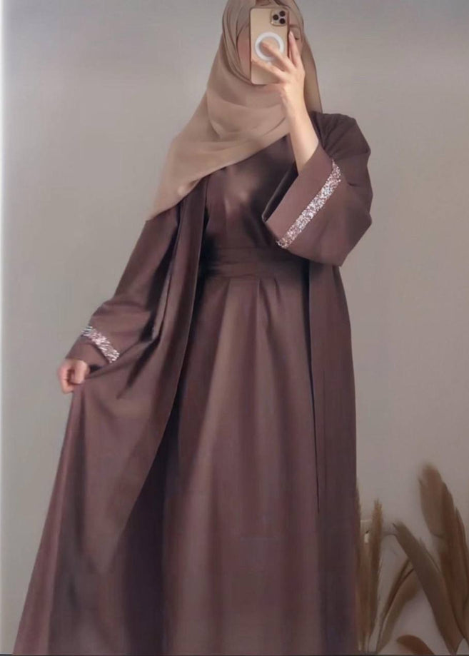 ADAH DOUBLE SHRUG ABAYA |  NEW-COPPER