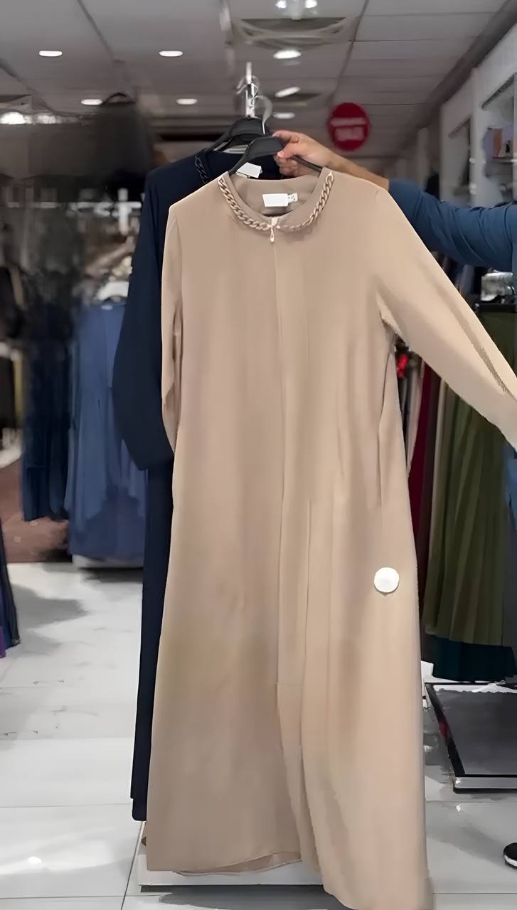 DANEEN ZIPPER ABAYA | NUDE