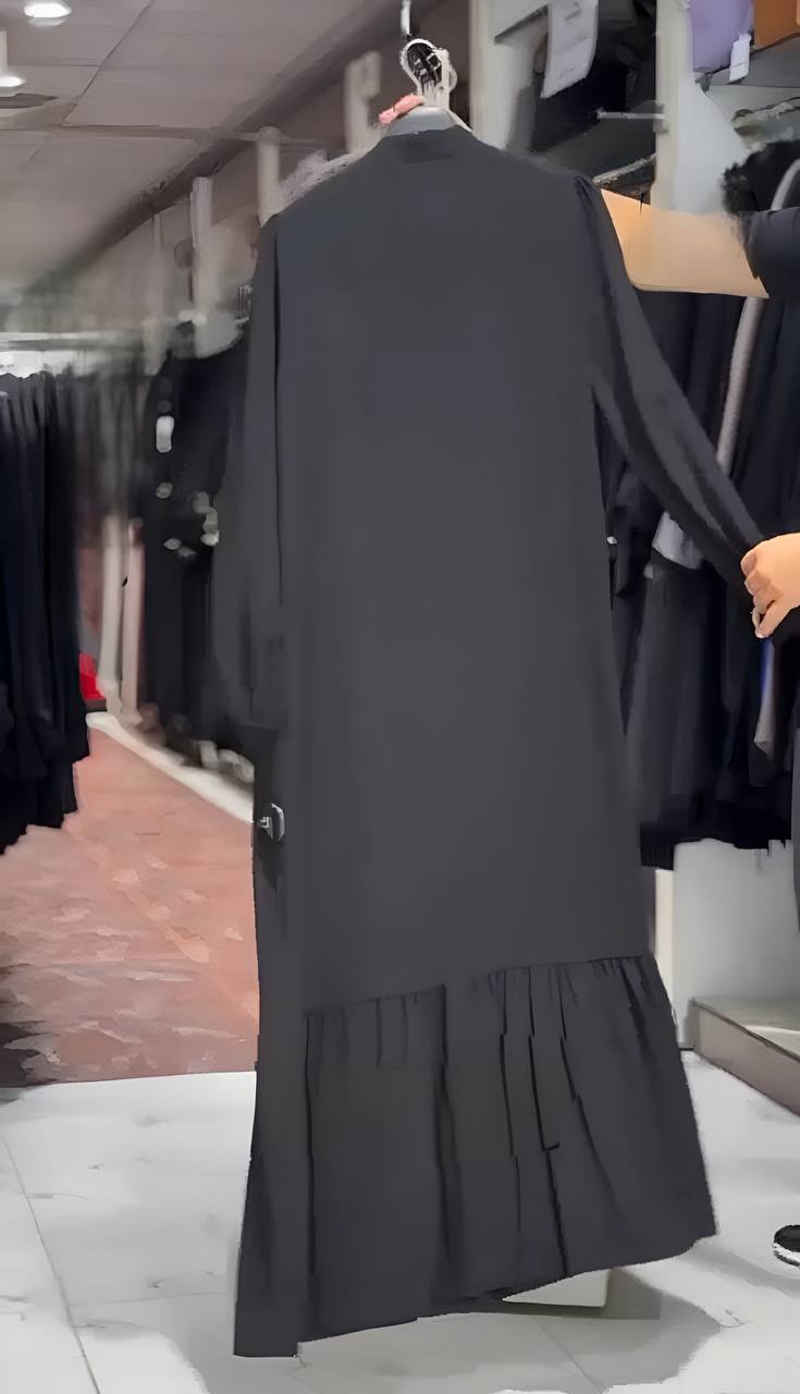 MAYSHAH FRONT OPEN ABAYA | BLACK