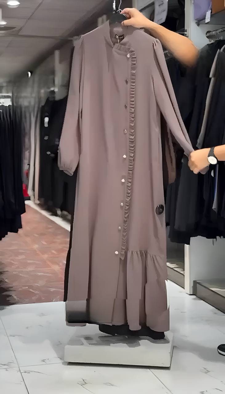 MAYSHAH FRONT OPEN ABAYA | NUDE