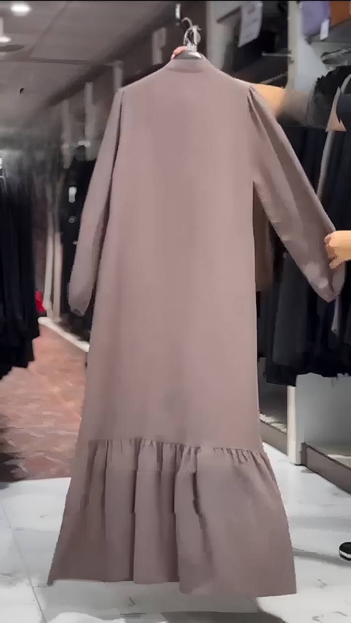 MAYSHAH FRONT OPEN ABAYA | NUDE