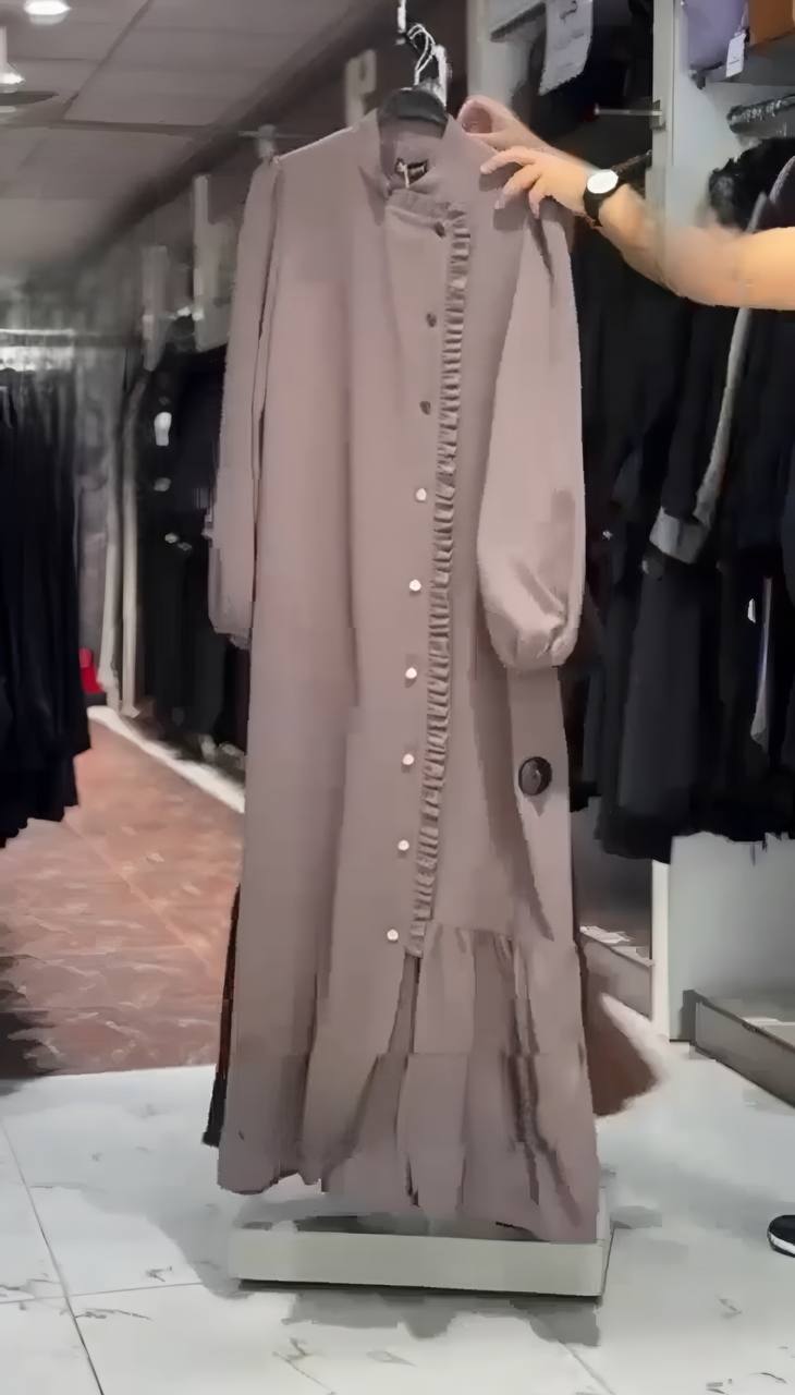 MAYSHAH FRONT OPEN ABAYA | NUDE