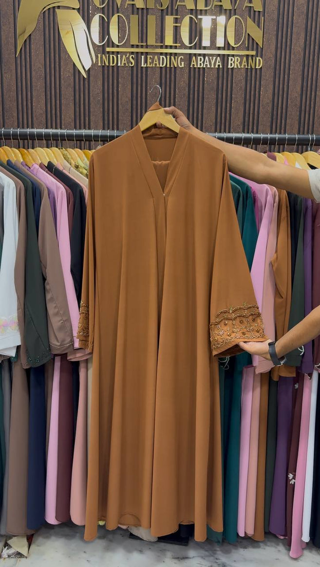 RUBA HANDWORK ABAYA | COPPER