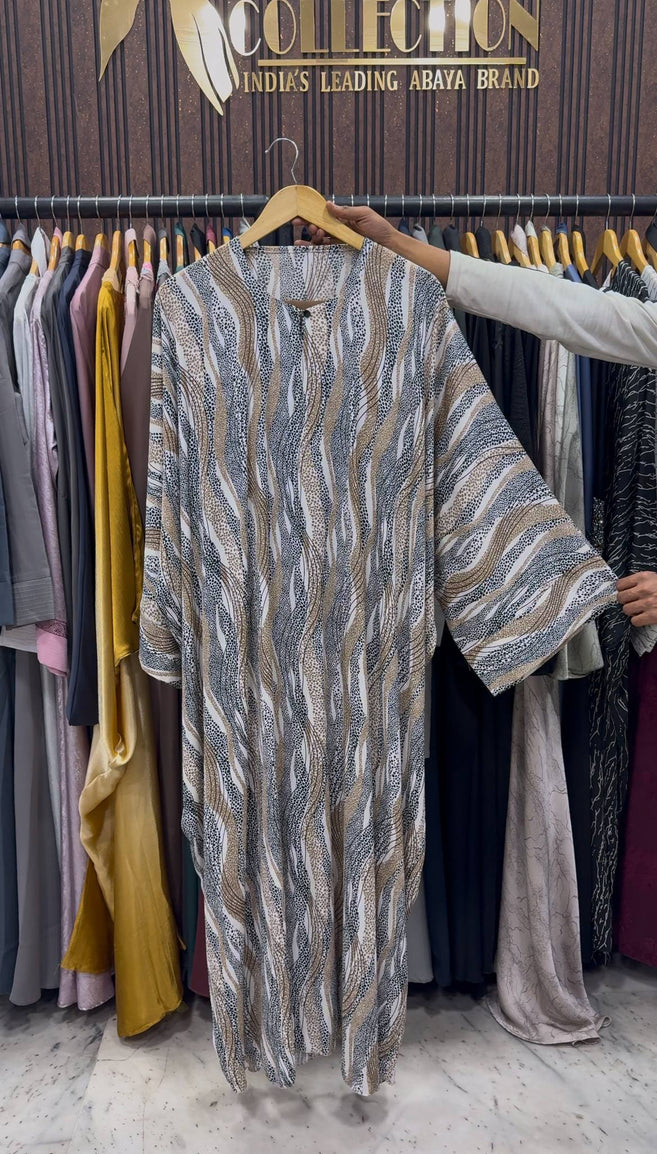 NAMRAH KAFTAN ABAYA | GOLDEN