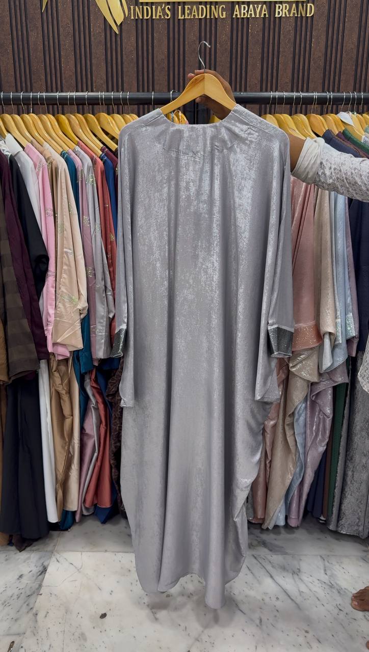 ZARA FRONT OPEN ABAYA | GRAY