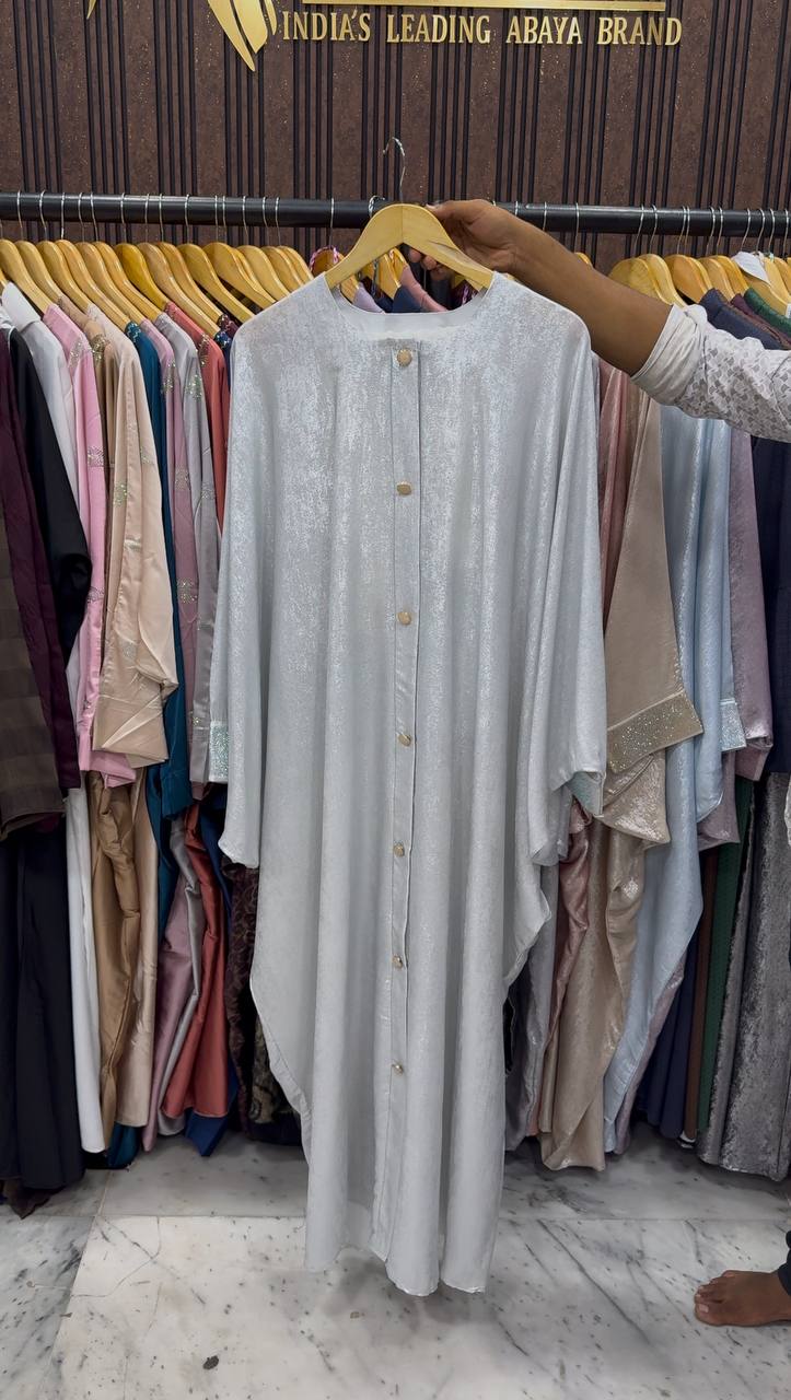 ZARA FRONT OPEN ABAYA | WHITE