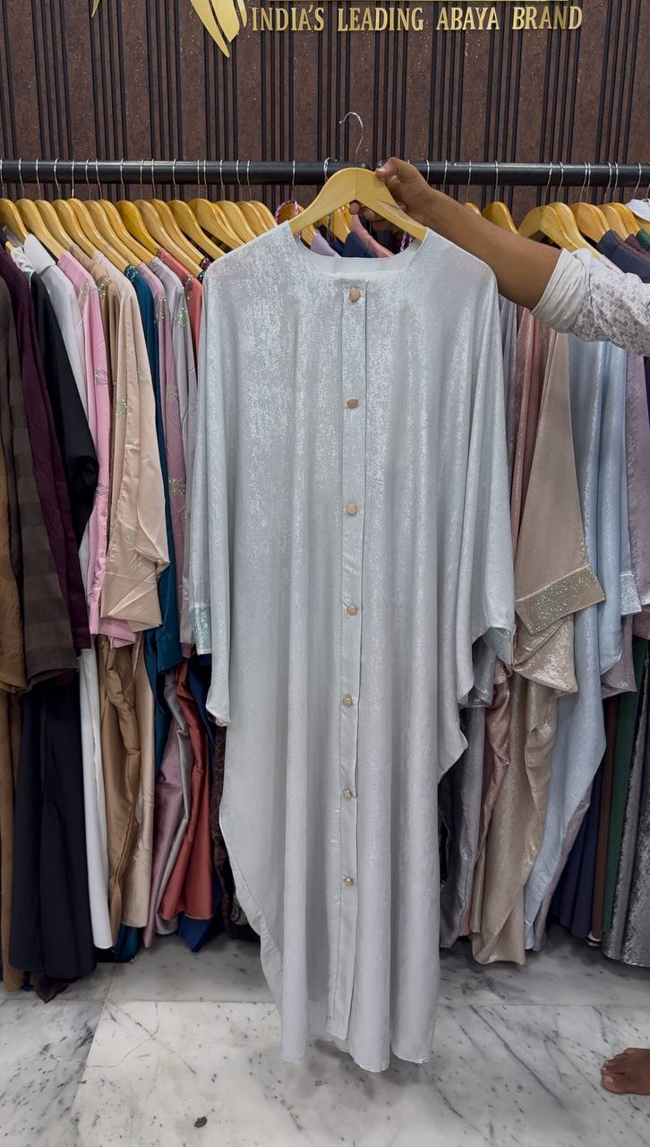 ZARA FRONT OPEN ABAYA | WHITE