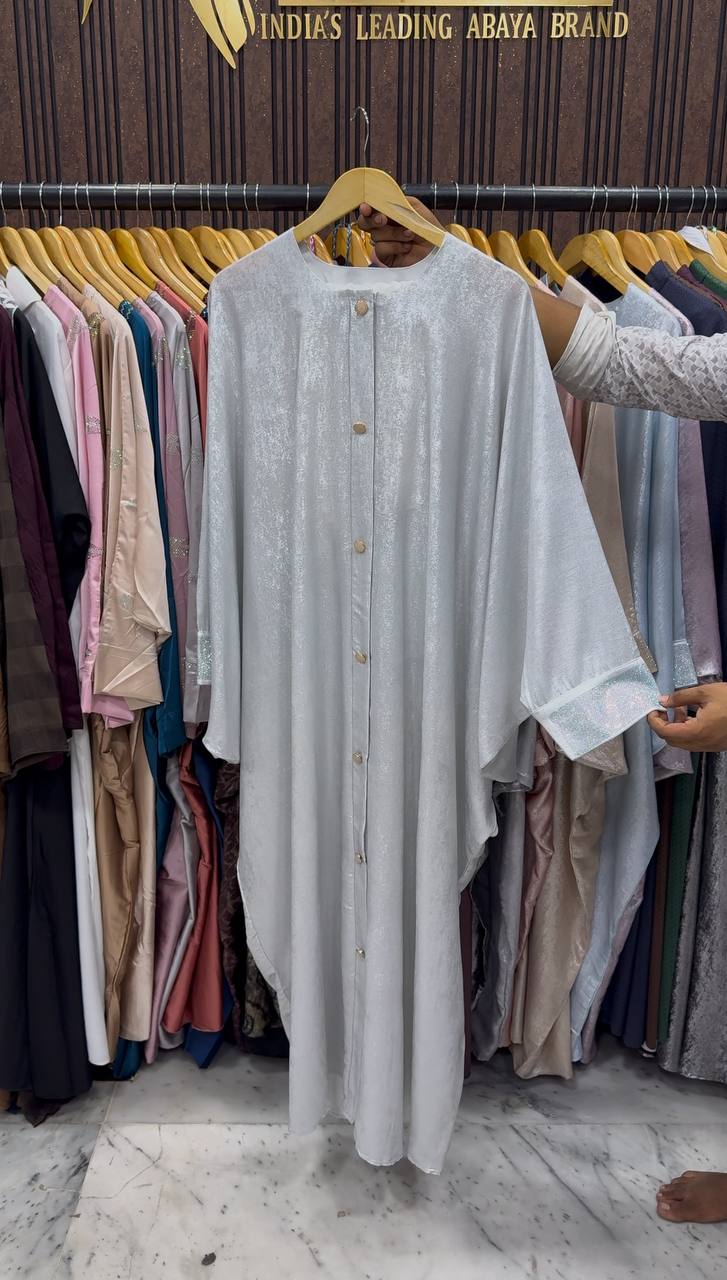 ZARA FRONT OPEN ABAYA | WHITE