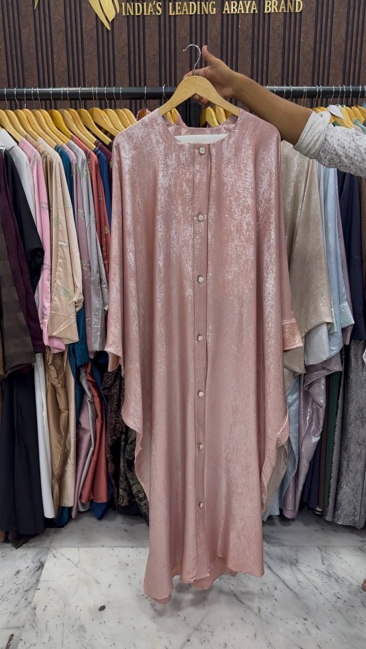 ZARA FRONT OPEN ABAYA | PEACH