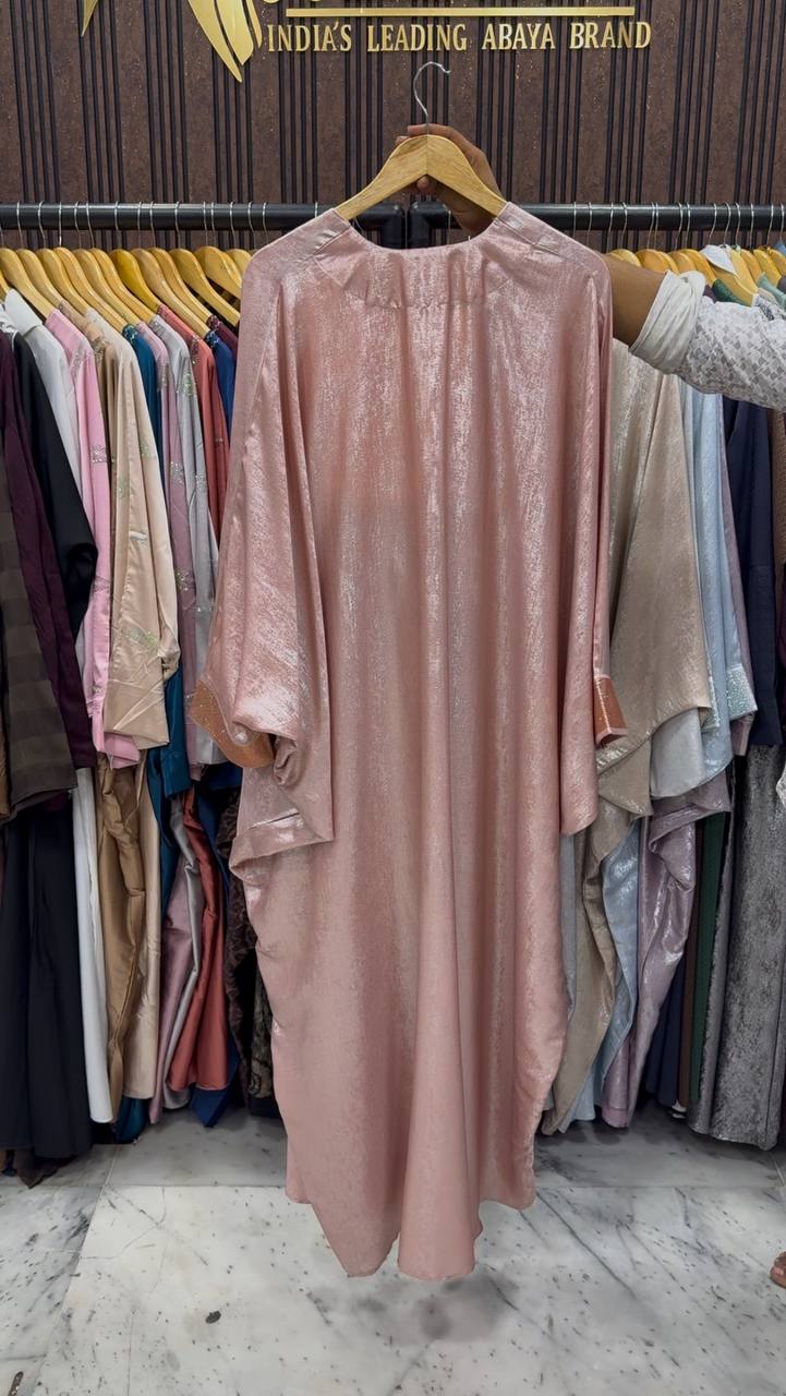 ZARA FRONT OPEN ABAYA | PEACH