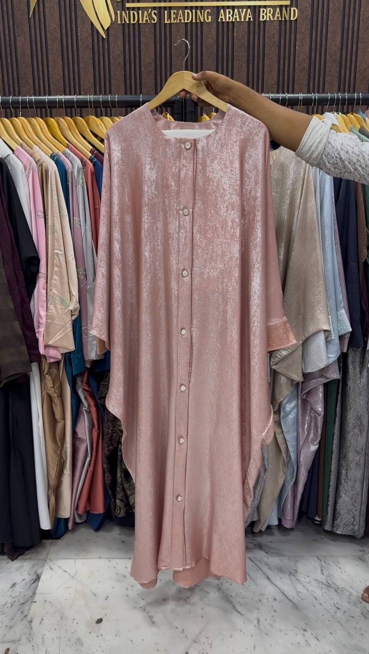 ZARA FRONT OPEN ABAYA | PEACH