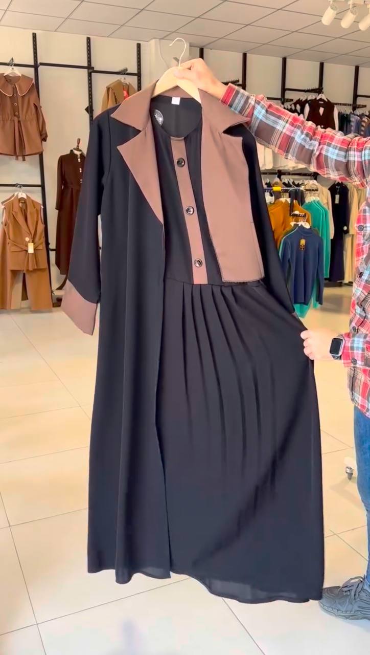 UZMA DOUBLE SHRUG COAT STYLE ABAYA