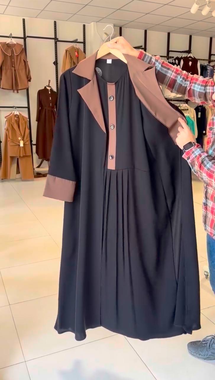 UZMA DOUBLE SHRUG COAT STYLE ABAYA