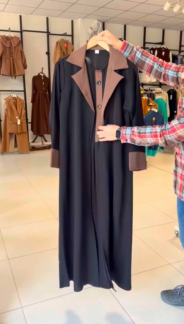 UZMA DOUBLE SHRUG COAT STYLE ABAYA