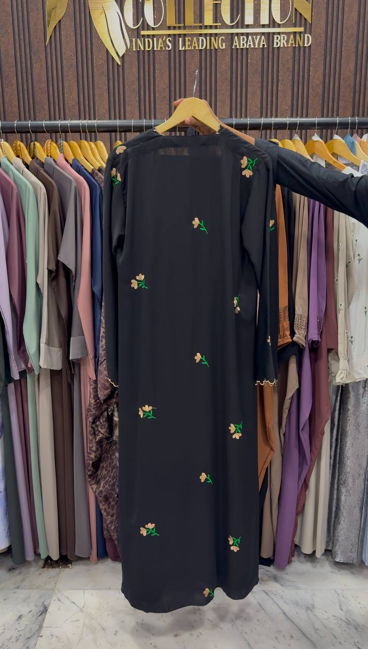 TEHMINA DOUBLE SHRUG ABAYA | GOLDEN